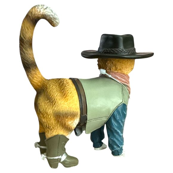 Hamilton Spurs 'N Fur Rusty Boots Cowboy Cat Figurine 2015 w/ Tag - Picture 4 of 6